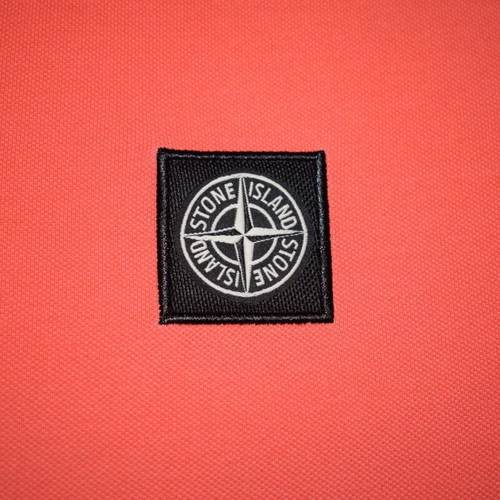 Stone Island Polo Shirt XXL used, white and orange