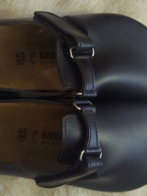 Birkenstock Linz SL Professional μαύρα δερμάτινα σαμπό σαν καινούργια