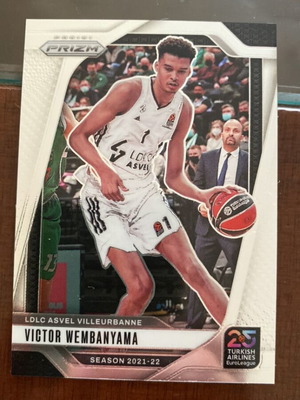 2021-22 Panini Prizm Euroleague Victor Wembanyama #48 Cracked Ice new