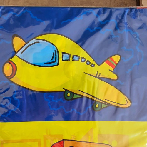 Children's party set new with plastic tablecloths and napkins