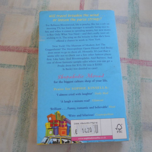 Sophie Kinsella Shopaholic Abroad paperback book, English