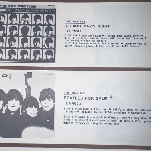 Beatles Minos Matsas Used Official Record Catalog 1970s