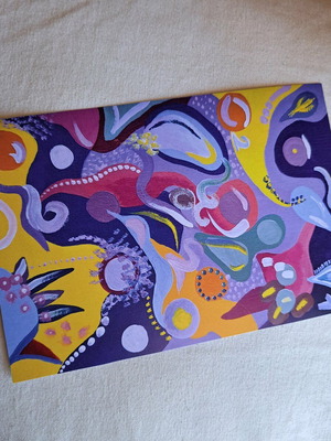 Abstract poster made to order, 12.5×18cm, 300g cardboard