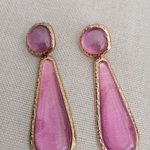 Fuchsia dangling earrings new