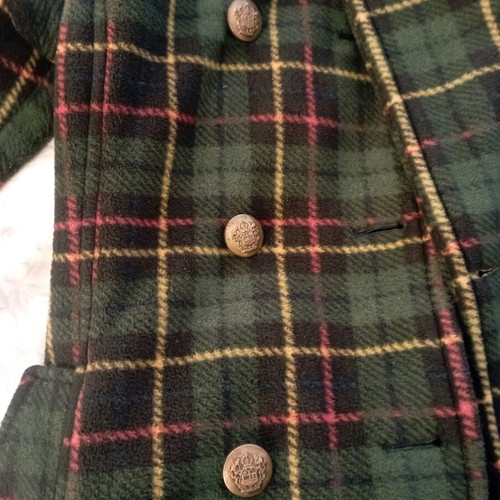 Paraphrase plaid coat like new, size M, green tones