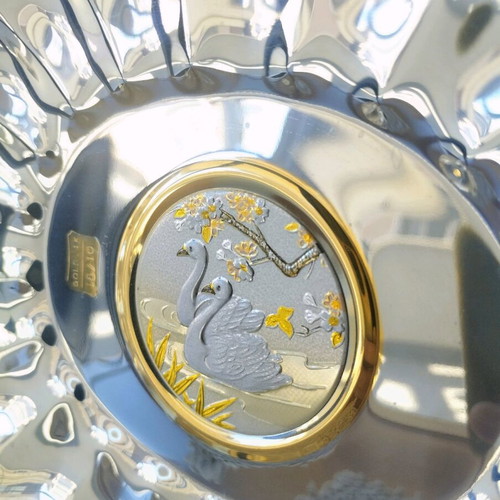 Chokin collectible centerpiece with 24K gold and inox 18/10, new