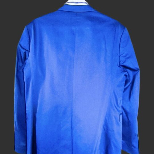 Edeson Fashion blue suit set new with jacket 50, trousers 32, shirt M and tie