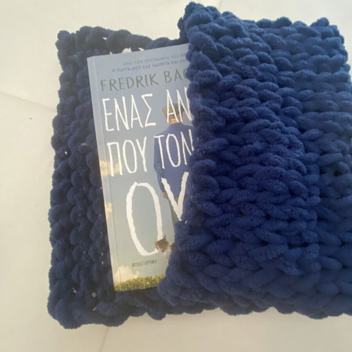 Handmade knitted book cover like new