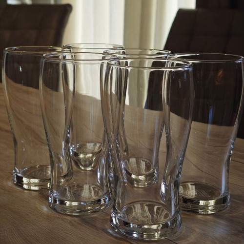 Beer Glasses set of 6 new, 50 cl, 16 cm height