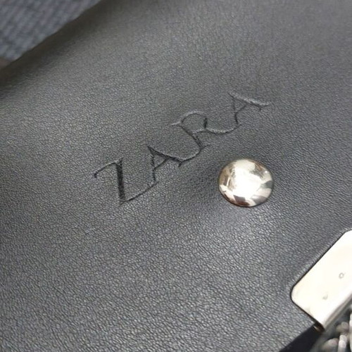 Zara black shoulder bag with chain, like new