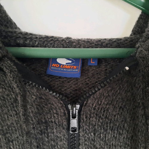 No Limit wool cardigan like new, gray, size L