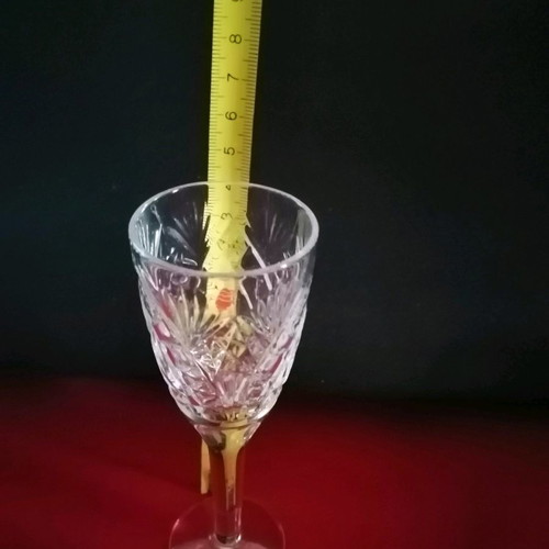 Bohemia crystal liqueur glasses like new, set of 11 pieces