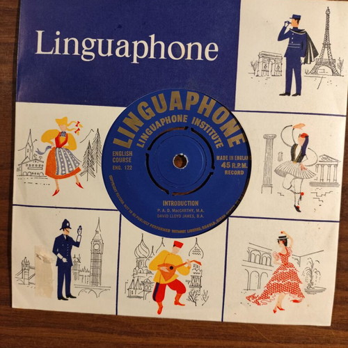 Linguaphone English Course used 45 RPM educational vinyl 1960s