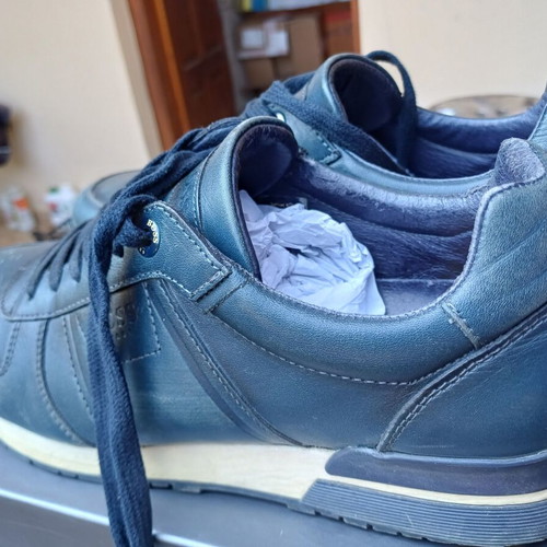 Boss casual shoes size 42 used, white and blue