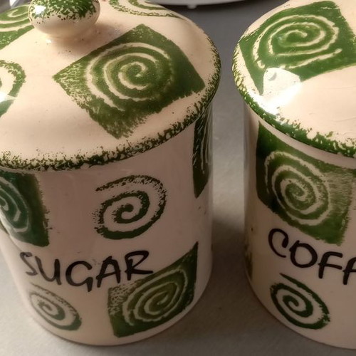 Glass kitchen jars like new, set of 4 pieces