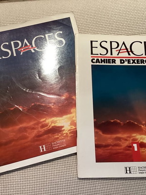 Espaces 1 - 2 French books unused