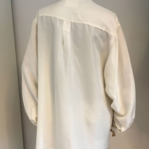 Avanti 100% silk shirt XL, white-ecru