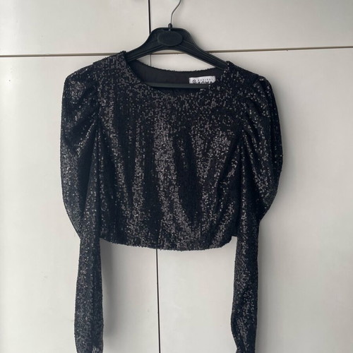 Crop top Project Soma black, like new, with sequins, size S