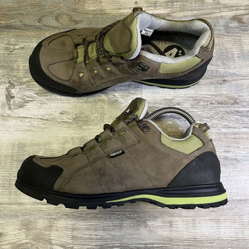 ALFA Gore-Tex hiking shoes, brown suede and green mesh, EU 38