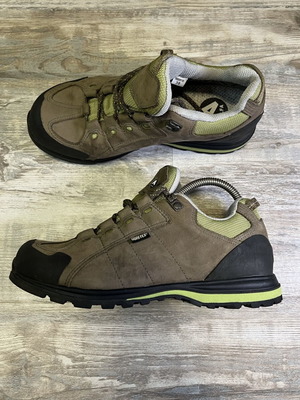 ALFA Gore-Tex hiking shoes, brown suede and green mesh, EU 38