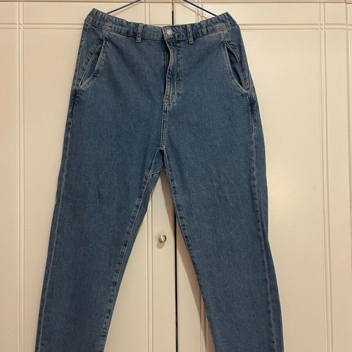 ZARA men's pants with high waist like new, blue, size L