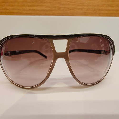 Dior Homme sunglasses, brown gradient lenses, brown and white frame