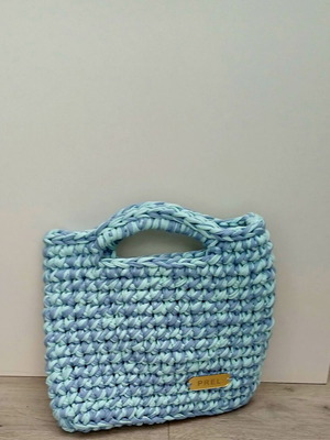 Makó bag handmade, blue and turquoise