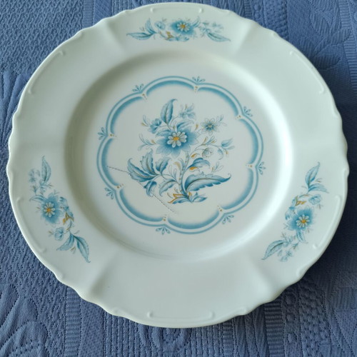 Decorative plate from French porcelain like new, diameter 25 cm