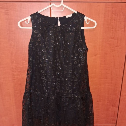 Zara black dress with tulle like new, sleeveless, size 140 cm