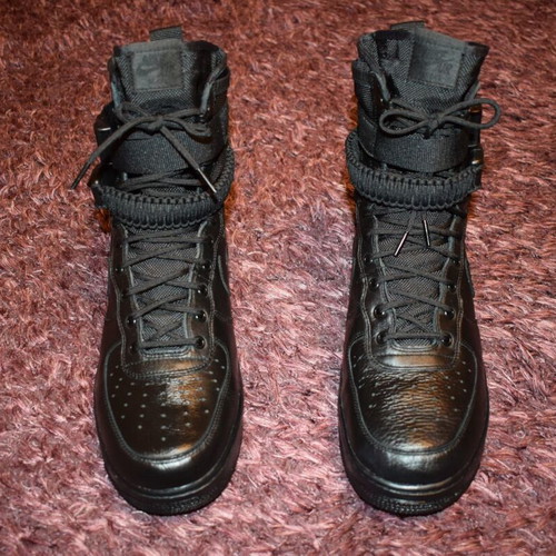 Nike SF-Air Force 1 Triple Black sneakers like new, size 46