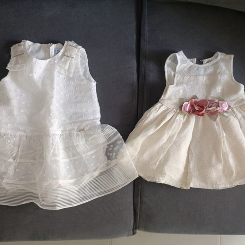Set of 2 baby dresses, Mayoral 80cm and unbranded 3-6 months
