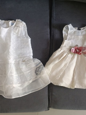 Set of 2 baby dresses, Mayoral 80cm and unbranded 3-6 months