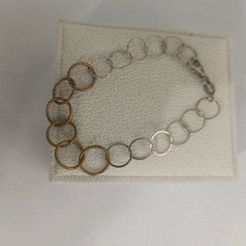 Silver bracelet with two-tone 925 like new