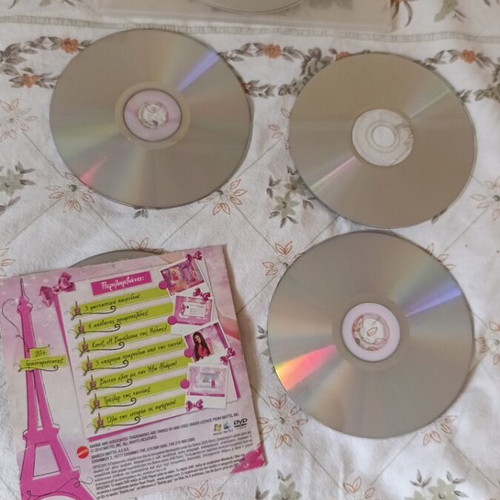 Children's CD and DVD pack Barbie Hello Kitty Babar like new
