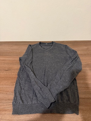 Esprit γκρι πλεκτή μπλούζα V-neck ανδρική Small