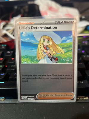 Lillie's Determination Pokemon Card new, Mega Evolution