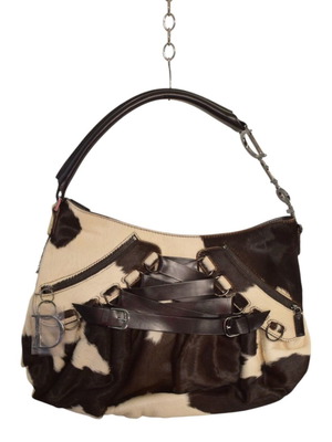 Christian Dior Vintage Gaucho τσάντα ώμου σαν καινούργιο, δέρμα μόσχου