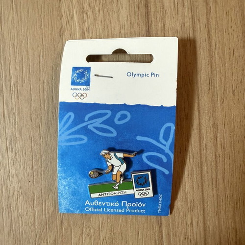 Official Olympic Pin Athens 2004 Tennis new, sealed