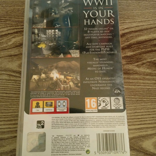 PSP Medal of Honor Heroes 2 σαν καινούργιο με εγχειρίδιο