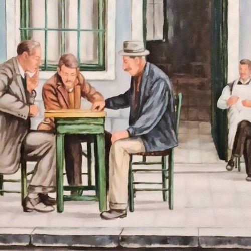Δ. Ζυγούρης Το Ταβλί σε καμβά σαν καινούργιο