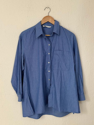 Oversized дамска риза Zara като ново, синьо, размер S