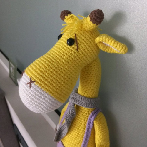 Handmade giraffe doll Carlos new, height 55 cm