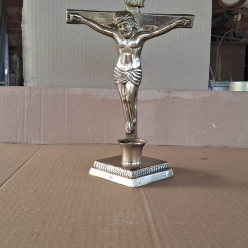 Crucifix Candle Holder like new, 15 cm height