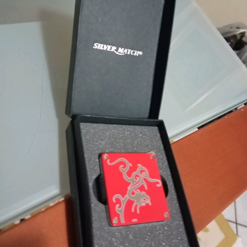 Αναπτήρας Silver match Red dragon καινούργιος, αερίου ηλεκτρονικός