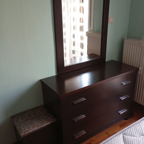 Chest of drawers bedside table used with wenge stool