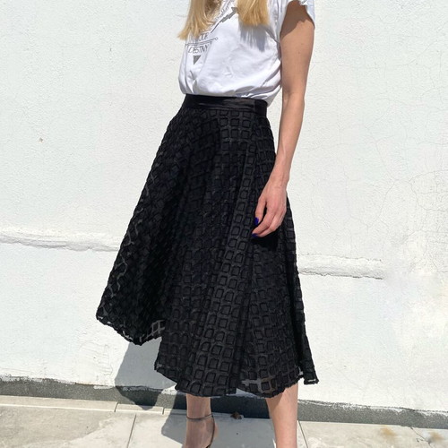 Inverso midi skirt like new, A-line, size M, black