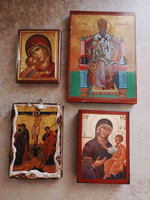 Religious icons like new, set of 4 small size