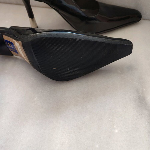 Chaniotakis black patent leather women's pumps size 36 like new