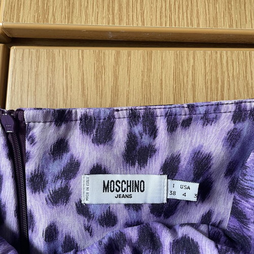 Moschino dress vintage purple leopard print, like new, XS