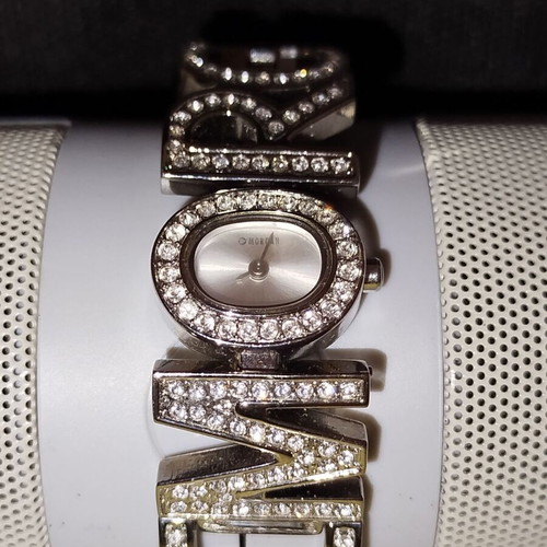 Morgan de Toi women's watch like new, stainless steel bracelet with white crystals